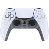 eXtremeRate Brushed Silver Pattern Decorative Trim Shell Compatible with ps5 Controller, DIY Replacement Clip Shell, Custom Plates Cover Compatible with ps5 Controller with Accent Rings - GPFS2010