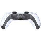 eXtremeRate Brushed Silver Pattern Decorative Trim Shell Compatible with ps5 Controller, DIY Replacement Clip Shell, Custom Plates Cover Compatible with ps5 Controller with Accent Rings - GPFS2010