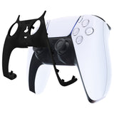 eXtremeRate Black Decorative Trim Shell Compatible with ps5 Controller, DIY Replacement Clip Shell, Custom Plates Cover Compatible with ps5 Controller w/ Accent Rings - GPFP3030