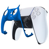 eXtremeRate Blue Decorative Trim Shell Compatible with ps5 Controller, DIY Replacement Clip Shell, Custom Plates Cover Compatible with ps5 Controller w/ Accent Rings - GPFP3005