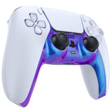 eXtremeRate Chameleon Purple Blue Decorative Trim Shell Compatible with ps5 Controller, DIY Replacement Clip Shell, Custom Plates Cover Compatible with ps5 Controller w/ Accent Rings - GPFP3001
