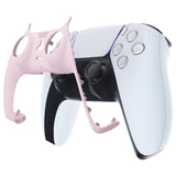 eXtremeRate Cherry Blossoms Pink Decorative Trim Shell Compatible with ps5 Controller, DIY Replacement Clip Shell, Custom Plates Cover Compatible with ps5 Controller w/ Accent Rings - GPFP3012