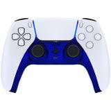 eXtremeRate Chrome Blue Decorative Trim Shell Compatible with ps5 Controller, DIY Replacement Clip Shell, Custom Plates Cover Compatible with ps5 Controller with Accent Rings - GPFD4004
