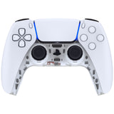 eXtremeRate Clear Decorative Trim Shell Compatible with ps5 Controller, DIY Replacement Clip Shell, Custom Plates Cover Compatible with ps5 Controller w/ Accent Rings - GPFM5001