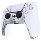 eXtremeRate Clear Decorative Trim Shell Compatible with ps5 Controller, DIY Replacement Clip Shell, Custom Plates Cover Compatible with ps5 Controller w/ Accent Rings - GPFM5001