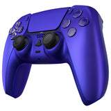 eXtremeRate Cobalt Blue Decorative Trim Shell Compatible with ps5 Controller, DIY Replacement Clip Shell, Custom Plates Cover Compatible with ps5 Controller w/ Accent Rings - GPFP3039