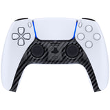 eXtremeRate Graphite Carbon Fiber Pattern Decorative Trim Shell Compatible with ps5 Controller, DIY Replacement Clip Shell, Custom Plates Cover Compatible with ps5 Controller with Accent Rings - GPFS2004