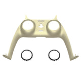 eXtremeRate Metallic Champagne Gold Decorative Trim Shell Compatible with ps5 Controller, DIY Replacement Clip Shell, Custom Plates Cover Compatible with ps5 Controller w/ Accent Rings - GPFP3019