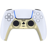 eXtremeRate Metallic Champagne Gold Decorative Trim Shell Compatible with ps5 Controller, DIY Replacement Clip Shell, Custom Plates Cover Compatible with ps5 Controller w/ Accent Rings - GPFP3019