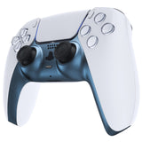 eXtremeRate Metallic Regal Blue Decorative Trim Shell Compatible with ps5 Controller, DIY Replacement Clip Shell, Custom Plates Cover Compatible with ps5 Controller w/ Accent Rings - GPFP3020