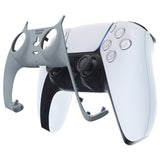 eXtremeRate New Hope Gray Decorative Trim Shell Compatible with ps5 Controller, DIY Replacement Clip Shell, Custom Plates Cover Compatible with ps5 Controller w/ Accent Rings - GPFP3037