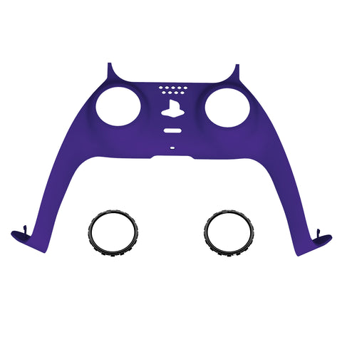 eXtremeRate Purple Decorative Trim Shell Compatible with ps5 Controller, DIY Replacement Clip Shell, Custom Plates Cover Compatible with ps5 Controller w/ Accent Rings - GPFP3007