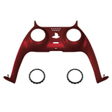 eXtremeRate Scarlet Red Decorative Trim Shell Compatible with ps5 Controller, DIY Replacement Clip Shell, Custom Plates Cover Compatible with ps5 Controller w/ Accent Rings - GPFP3003