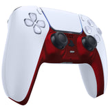 eXtremeRate Scarlet Red Decorative Trim Shell Compatible with ps5 Controller, DIY Replacement Clip Shell, Custom Plates Cover Compatible with ps5 Controller w/ Accent Rings - GPFP3003