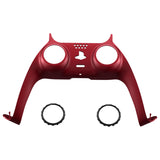 eXtremeRate Volcanic Red Decorative Trim Shell Compatible with ps5 Controller, DIY Replacement Clip Shell, Custom Plates Cover Compatible with ps5 Controller w/ Accent Rings - GPFP3038