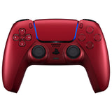 eXtremeRate Volcanic Red Decorative Trim Shell Compatible with ps5 Controller, DIY Replacement Clip Shell, Custom Plates Cover Compatible with ps5 Controller w/ Accent Rings - GPFP3038