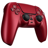 eXtremeRate Volcanic Red Decorative Trim Shell Compatible with ps5 Controller, DIY Replacement Clip Shell, Custom Plates Cover Compatible with ps5 Controller w/ Accent Rings - GPFP3038