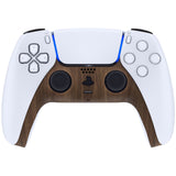 eXtremeRate Wood Grain Decorative Trim Shell Compatible with ps5 Controller, DIY Replacement Clip Shell, Custom Plates Cover Compatible with ps5 Controller with Accent Rings - GPFS2001