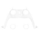 eXtremeRate White Decorative Trim Shell Compatible with ps5 Controller, DIY Replacement Clip Shell, Custom Plates Cover Compatible with ps5 Controller w/ Accent Rings - GPFP3008
