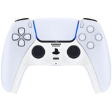 eXtremeRate White Decorative Trim Shell Compatible with ps5 Controller, DIY Replacement Clip Shell, Custom Plates Cover Compatible with ps5 Controller w/ Accent Rings - GPFP3008