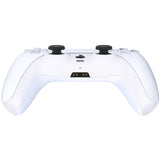 eXtremeRate White Decorative Trim Shell Compatible with ps5 Controller, DIY Replacement Clip Shell, Custom Plates Cover Compatible with ps5 Controller w/ Accent Rings - GPFP3008