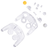 eXtremeRate Clear Replacement Faceplate Backplate with Buttons for Nintendo GameCube Controller - GCNM5003