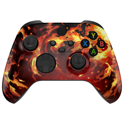 eXtremeRate Blazing Magic Replacement Part Faceplate, Housing Shell Case for Xbox Series S & Xbox Series X Controller Accessories - Controller NOT Included - FX3T205