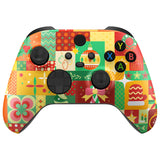 eXtremeRate Christmas Wrap Replacement Part Faceplate, Soft Touch Grip Housing Shell Case for Xbox Series S & Xbox Series X Controller Accessories - Controller NOT Included - FX3R019