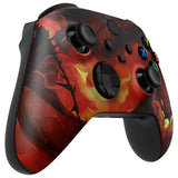 eXtremeRate Purgatory Fire Serpent Replacement Part Faceplate, Housing Shell Case for Xbox Series S & Xbox Series X Controller Accessories - Controller NOT Included - FX3T204