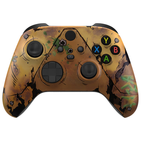 eXtremeRate Waste Land Replacement Part Faceplate, Front Housing Shell Case for Xbox Series S & Xbox Series X Controller Accessories - Controller NOT Included - FX3R039