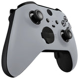 eXtremeRate New Hope Gray Grip Faceplate Cover, Front Housing Shell Case Replacement Kit for Xbox One Elite Series 2 Controller Model 1797 and Core Model 1797 - Thumbstick Accent Rings Included - ELP337