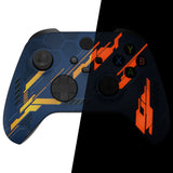 eXtremeRate Glow in Dark Orange Mecha Replacement Part Faceplate, Soft Touch Grip Housing Shell Case for Xbox Series S & Xbox Series X Controller Accessories - Controller NOT Included - FX3T103