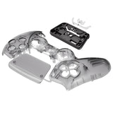 eXtremeRate Clear Black Touchpad Front Housing Shell Compatible with ps5 Controller BDM-010/020/030/040/050, DIY Replacement Shell Custom Touch Pad Cover Compatible with ps5 Controller - ZPFM5006G3