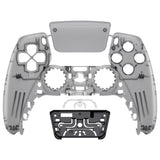 eXtremeRate Clear Black Touchpad Front Housing Shell Compatible with ps5 Controller BDM-010/020/030/040/050, DIY Replacement Shell Custom Touch Pad Cover Compatible with ps5 Controller - ZPFM5006G3