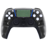 eXtremeRate Clear Black Touchpad Front Housing Shell Compatible with ps5 Controller BDM-010/020/030/040/050, DIY Replacement Shell Custom Touch Pad Cover Compatible with ps5 Controller - ZPFM5006G3