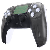 eXtremeRate Clear Black Touchpad Front Housing Shell Compatible with ps5 Controller BDM-010/020/030/040/050, DIY Replacement Shell Custom Touch Pad Cover Compatible with ps5 Controller - ZPFM5006G3