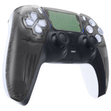 eXtremeRate Clear Black Touchpad Front Housing Shell Compatible with ps5 Controller BDM-010/020/030/040/050, DIY Replacement Shell Custom Touch Pad Cover Compatible with ps5 Controller - ZPFM5006G3