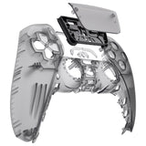 eXtremeRate Clear Black Touchpad Front Housing Shell Compatible with ps5 Controller BDM-010/020/030/040/050, DIY Replacement Shell Custom Touch Pad Cover Compatible with ps5 Controller - ZPFM5006G3