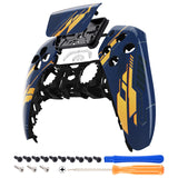 eXtremeRate Glow in Dark Mecha - Orange Touchpad Front Housing Shell Compatible with ps5 Controller BDM-010/020/030/040/050, DIY Replacement Shell Custom Touch Pad Cover Compatible with ps5 Controller - ZPFT1009G3