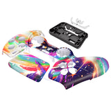 eXtremeRate Rainbow Storm Front Housing Shell Compatible with ps5 Controller BDM-010/020/030/040/050, DIY Replacement Shell Custom Touch Pad Cover Compatible with ps5 Controller - ZPFR024G3