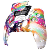 eXtremeRate Rainbow Storm Front Housing Shell Compatible with ps5 Controller BDM-010/020/030/040/050, DIY Replacement Shell Custom Touch Pad Cover Compatible with ps5 Controller - ZPFR024G3