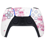 eXtremeRate Replacement Front Housing Shell with Touch Pad Cover for PS5 Controller BDM-010/020/030/040/050/060 - Cherry Blossom Whisper - ZPFT1110G4