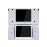 eXtremeRate Chrome Silver Replacement Full Housing Shell for Nintendo DS Lite, Custom Handheld Console Case Cover with Buttons, Screen Lens for Nintendo DS Lite NDSL - Console NOT Included - DSLD4002