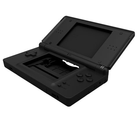 eXtremeRate Black Replacement Full Housing Shell for Nintendo DS Lite, Custom Handheld Console Case Cover with Buttons, Screen Lens for Nintendo DS Lite NDSL - Console NOT Included - DSLP3002