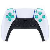 eXtremeRate Replacement D-pad R1 L1 R2 L2 Triggers Share Options Face Buttons, Emerald Green Full Set Buttons Compatible with ps5 Controller BDM-010 & BDM-020 - JPF3026G2