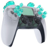eXtremeRate Replacement D-pad R1 L1 R2 L2 Triggers Share Options Face Buttons, Emerald Green Full Set Buttons Compatible with ps5 Controller BDM-010 & BDM-020 - JPF3026G2