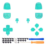 eXtremeRate Replacement D-pad R1 L1 R2 L2 Triggers Share Options Face Buttons, Emerald Green Full Set Buttons Compatible with ps5 Controller BDM-010 & BDM-020 - JPF3026G2