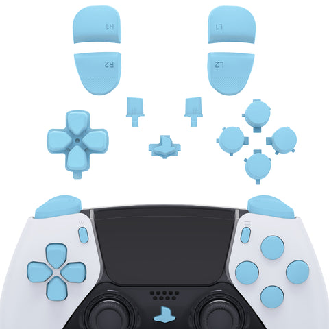 eXtremeRate Replacement D-pad R1 L1 R2 L2 Triggers Share Options Home Face Buttons Compatible with ps5 Edge Controller, Heaven Blue Full Set Buttons Compatible with ps5 Edge Controller - JXTEGP012