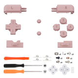 eXtremeRate Cherry Blossoms Pink Replacement Full Set Buttons for Nintendo DS Lite Handheld Console, Custom D-pad A B X Y Start Select R L Power Volume Keys for Nintendo DS Lite NDSL - Console NOT Included - DSLJ1006