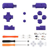 eXtremeRate Purple Replacement Full Set Buttons for Nintendo DS Lite Handheld Console, Custom D-pad A B X Y Start Select R L Power Volume Keys for Nintendo DS Lite NDSL - Console NOT Included - DSLJ1005